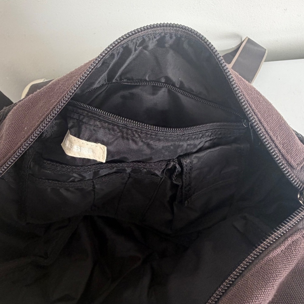 Diesel Brown Polyester Utility Tote Bag Zip Shoulder Bag Gorpcore RN93243 - Picture 7 of 10